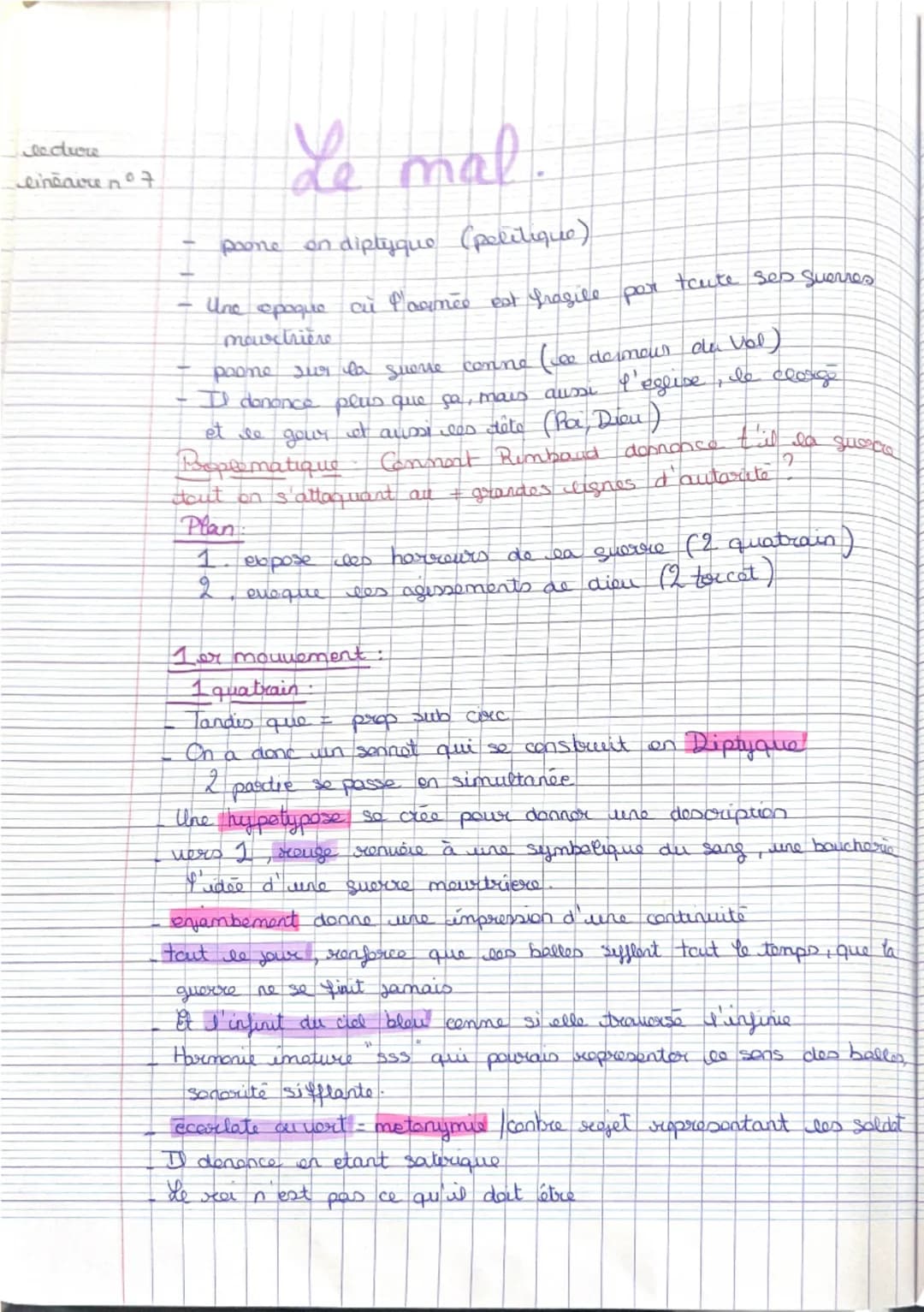 lectrore
einéaire n°7
Le mal.
poone on diptyque (politique)
Une opaque cu f'armée est fragile por tcute ses querres
meurtrière
poome sur la
