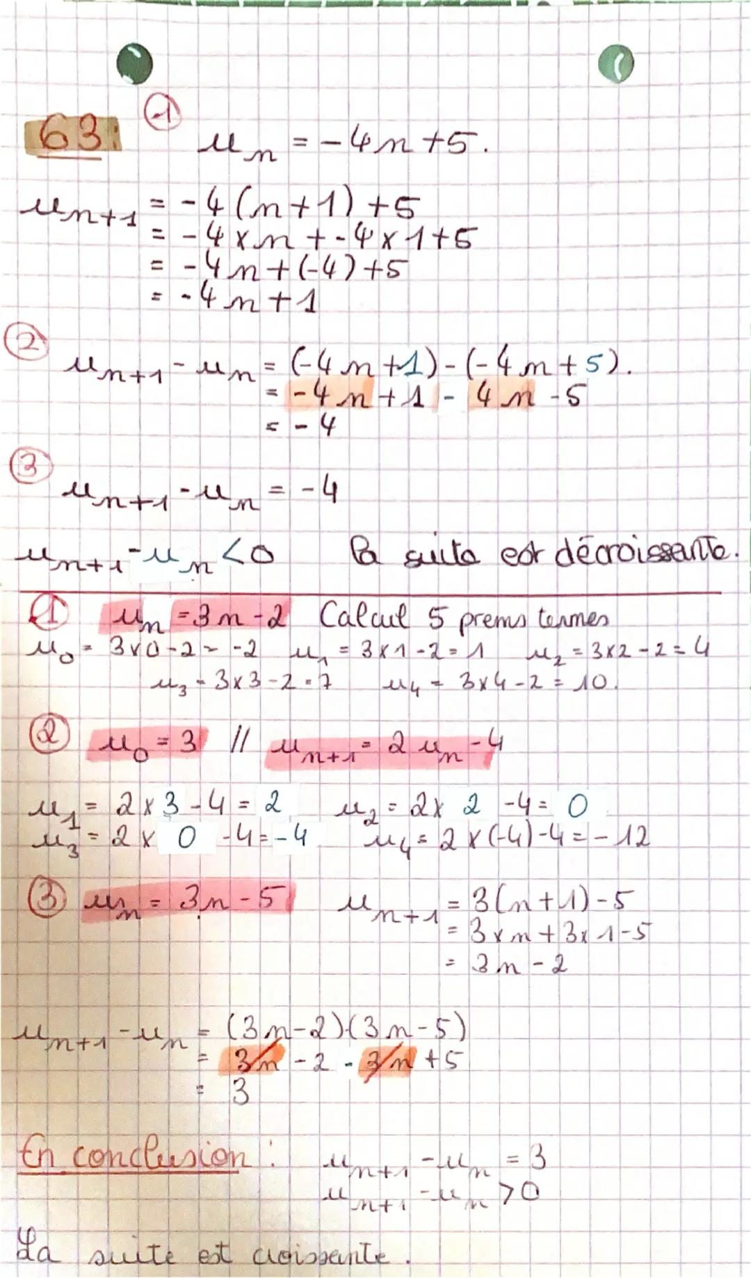 1
● Fiche de Révision
definition d'une suite.
Hathematiques
-Une suite est une fonction notée u de
IN dans R qui à tout ention on bui
associ
