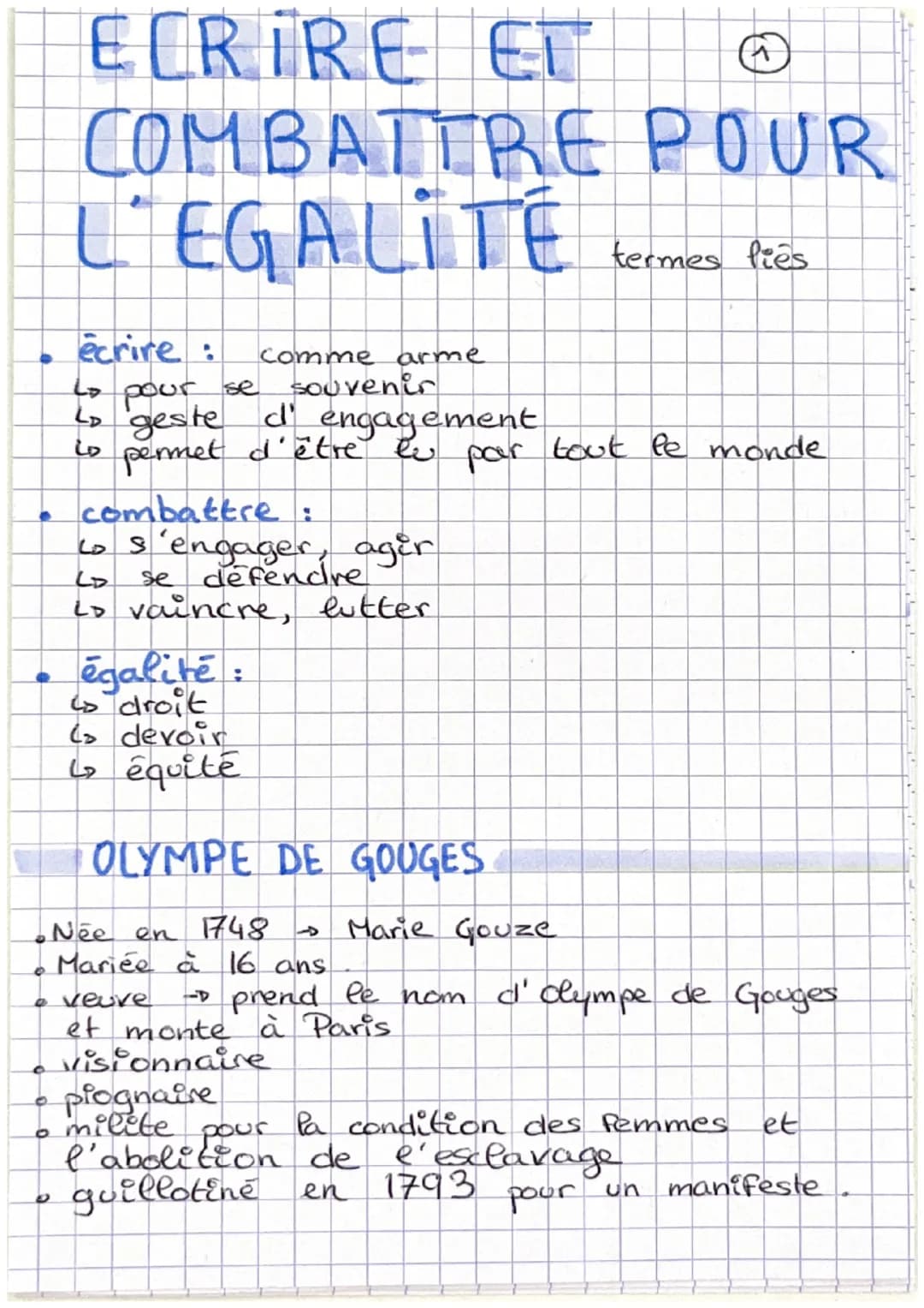 ECRIRE ET
COMBATTRE POUR
LEGALITE
termes fies
0
ecrire:
pour
se
comme arme
Souvenir
Lo geste d' engagement
is permet d'être en par tout le m