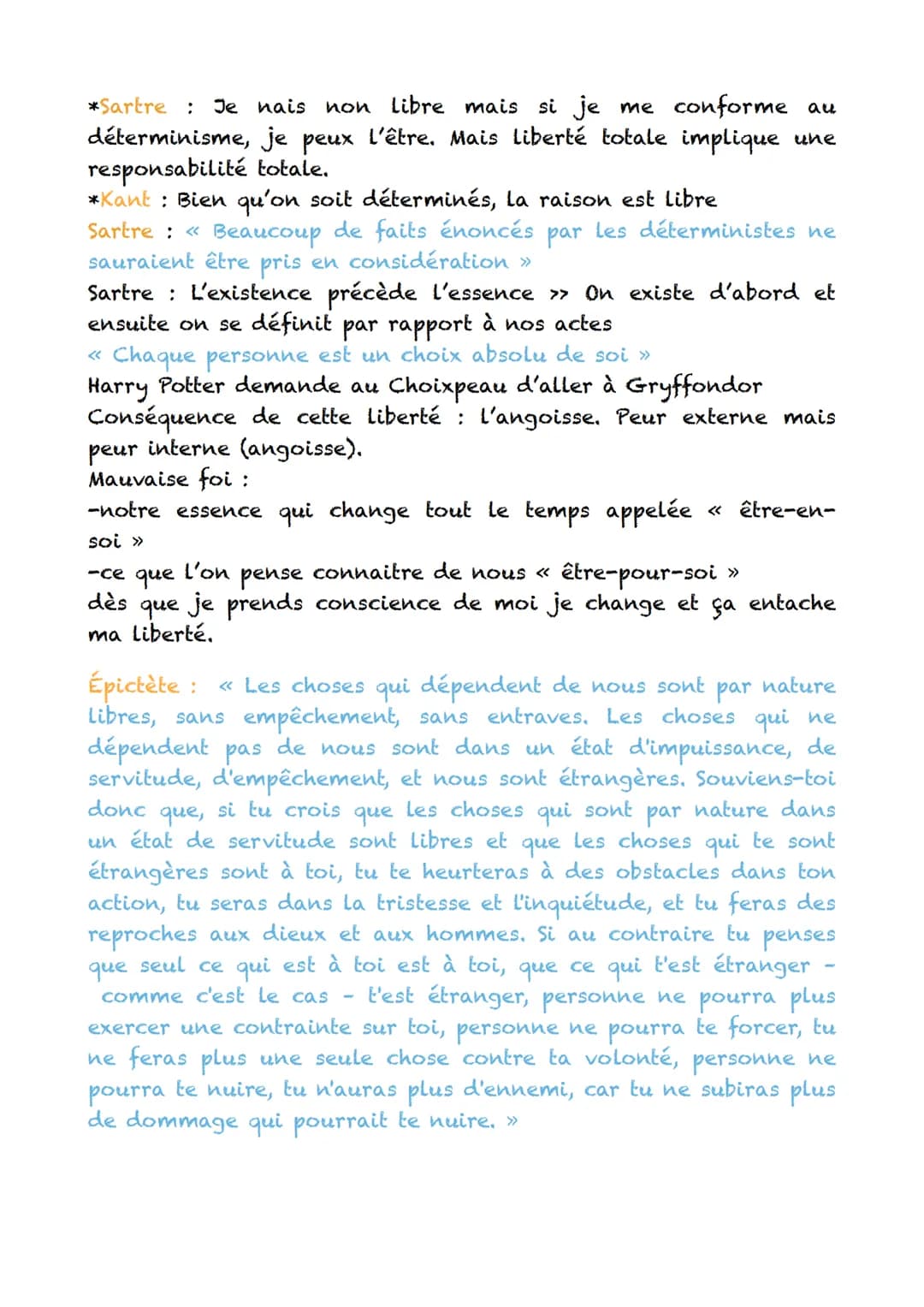 LA LIBERTÉ ET LE DEVOIR
I) La Liberté
La liberté de droit est la liberté juridique et politique
La liberté de fait c'est la liberté d'avoir 