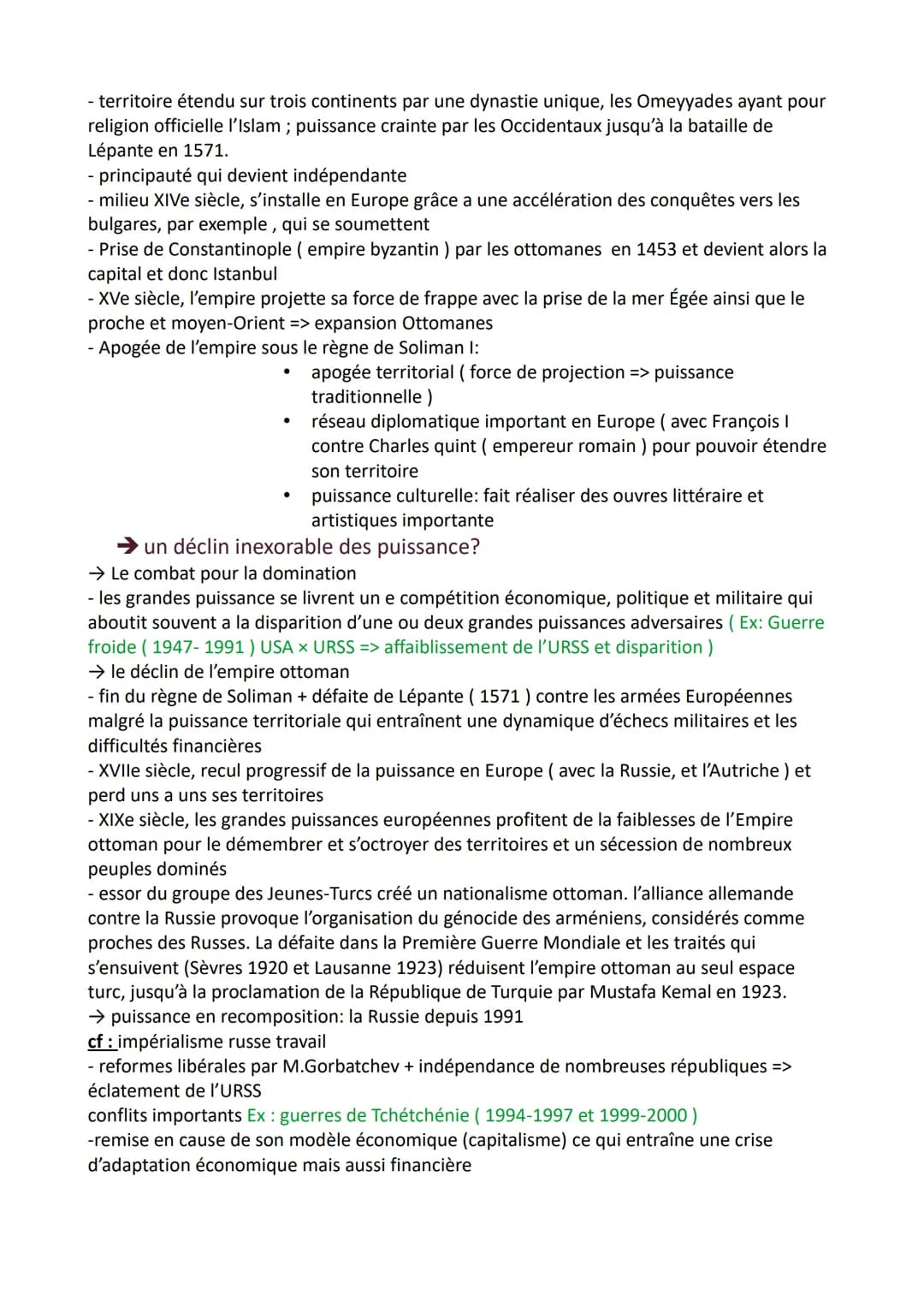 ANALYSER LES DYNAMIQUES DES PUISSANCES
INTERNATIONALES
Puissance: capacité qu'a un État à peser dans un rapport de forces donné et de rempor