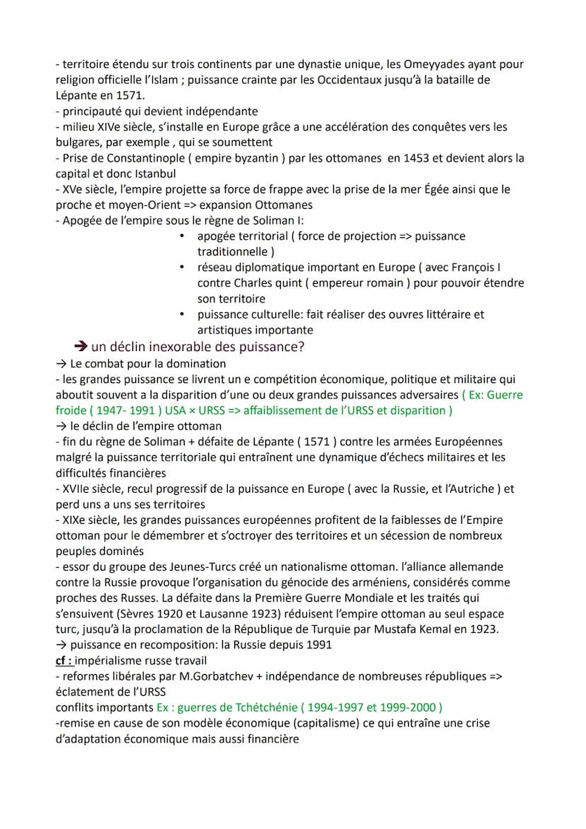 ANALYSER LES DYNAMIQUES DES PUISSANCES
INTERNATIONALES
Puissance: capacité qu'a un État à peser dans un rapport de forces donné et de rempor
