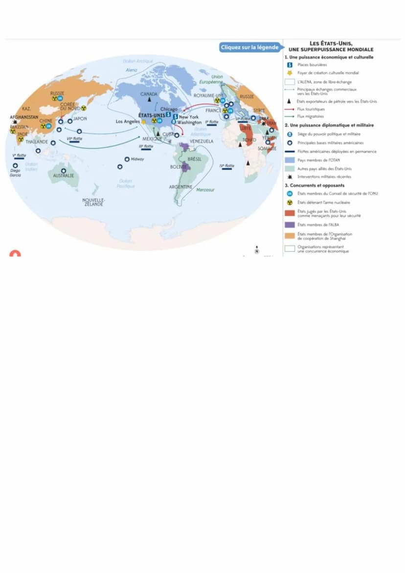 ANALYSER LES DYNAMIQUES DES PUISSANCES
INTERNATIONALES
Puissance: capacité qu'a un État à peser dans un rapport de forces donné et de rempor