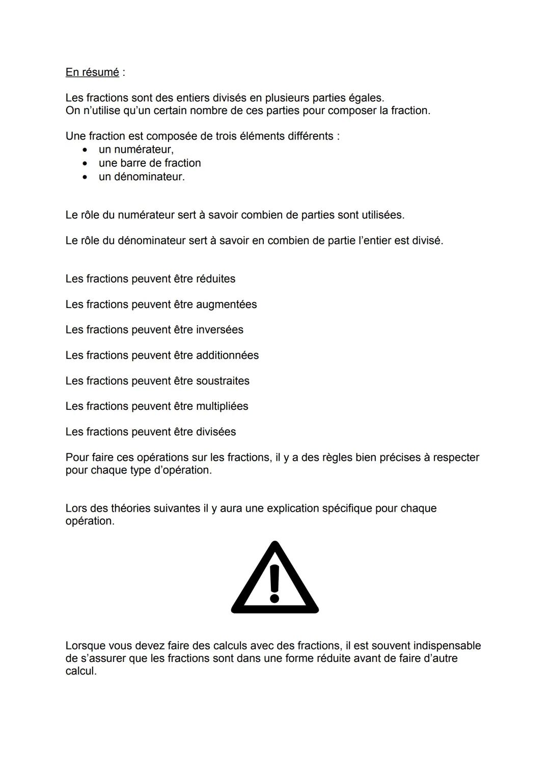 Une fraction est composée de 3 parties bien distinctes qui portent chacune un nom
bien particulier.
Une fraction se présente comme ceci :
8
