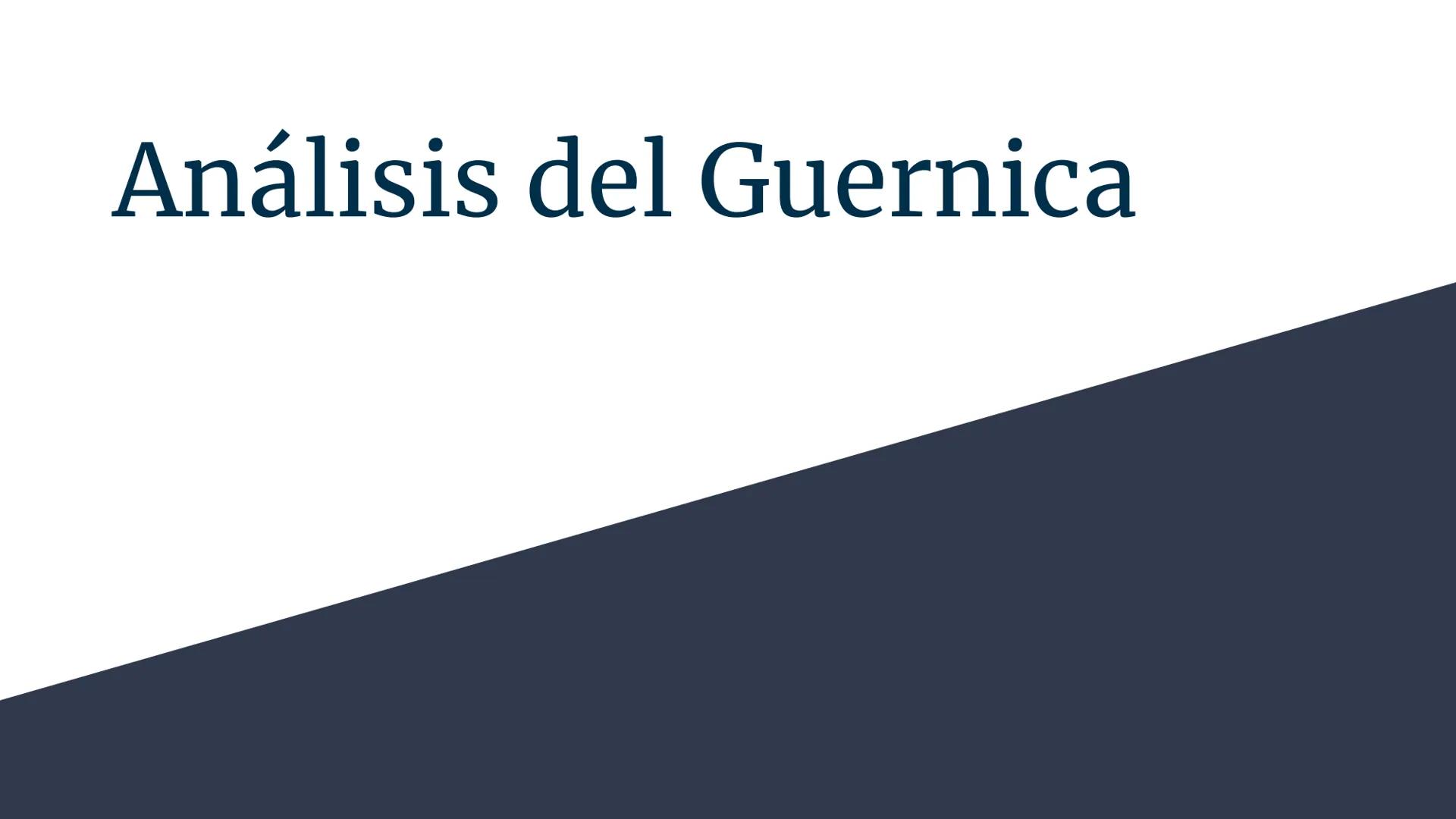 # Análisis del Guernica # Contexto de la
pintura:

- se inspiró en el bombardeo
de Guernica el 26 de abril
de 1937
- simboliza el horror de 