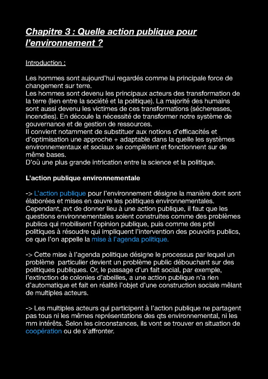 Ses : Quelle action publique pour l’environnement 