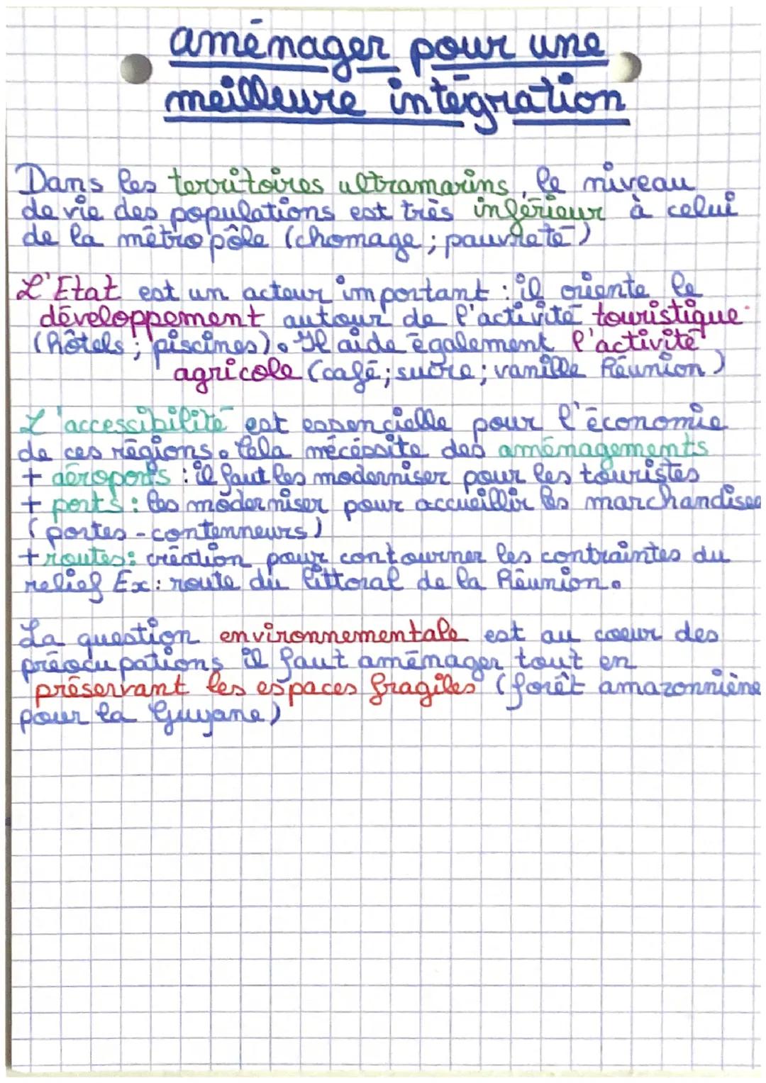 - L'aménagement
- des territoires ultramarins
- français :
Les territoires ultramarins
-Grançais
+5 DROM (= départements et régions d'outre-
