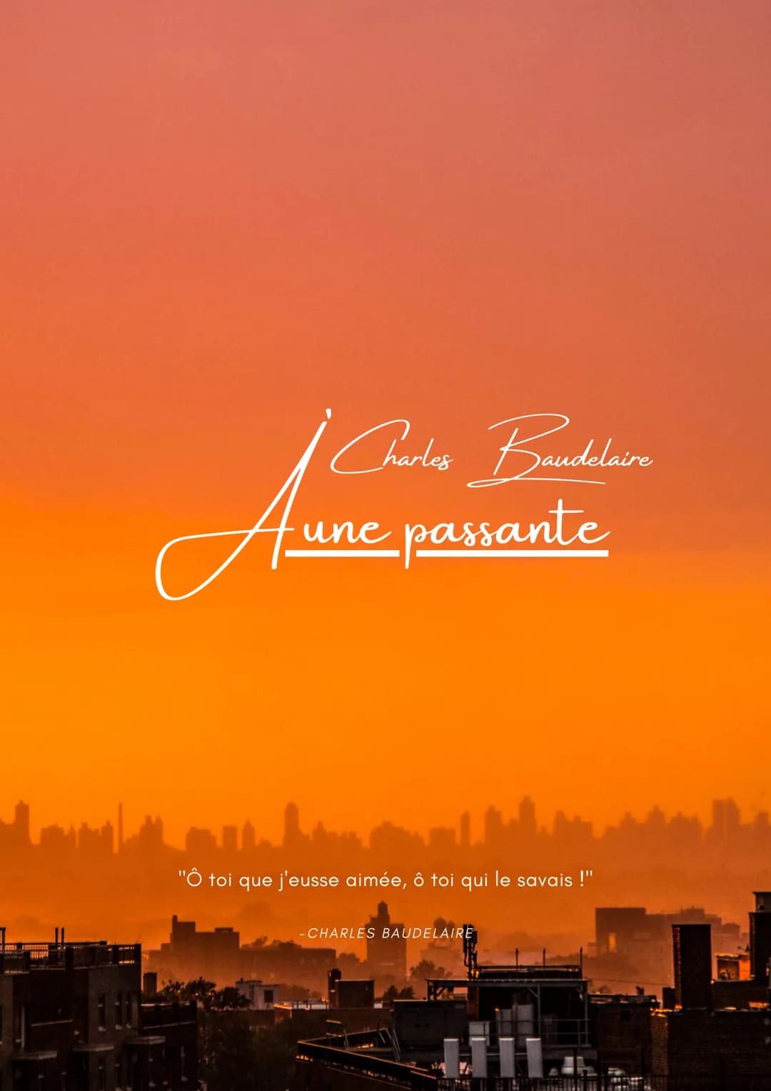 all Im
ww
Charles Baudelaire
fune passante
"Ô toi que j'eusse aimée, ô toi qui le savais !"
- CHARLES BAUDELAIRE Sommaire :
I/ Dans les deux