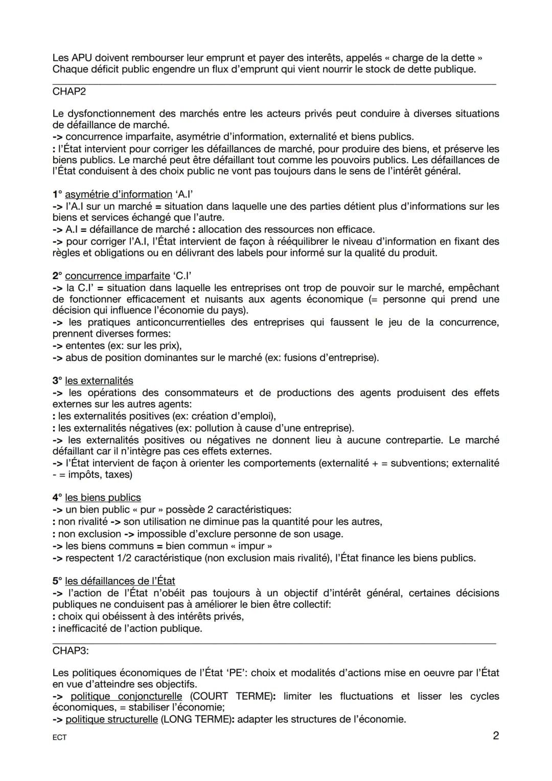 Fiche révision générale
Programme Tle
ÉCONOMIE
CHAP1
-> État gendarme= interventions minimales;
L'État gendarme désigne le rôle minimal de l