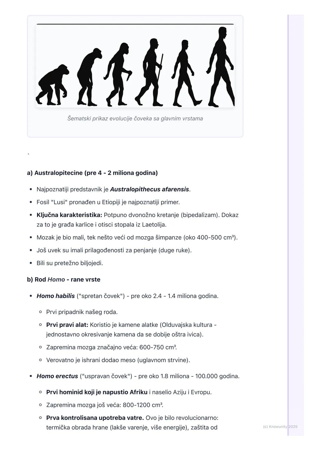 # Evolucija čoveka

Uvodni pregled i sistematski položaj čoveka

Evolucija čoveka (antropogeneza) je proces koji objašnjava pojavu anatomski