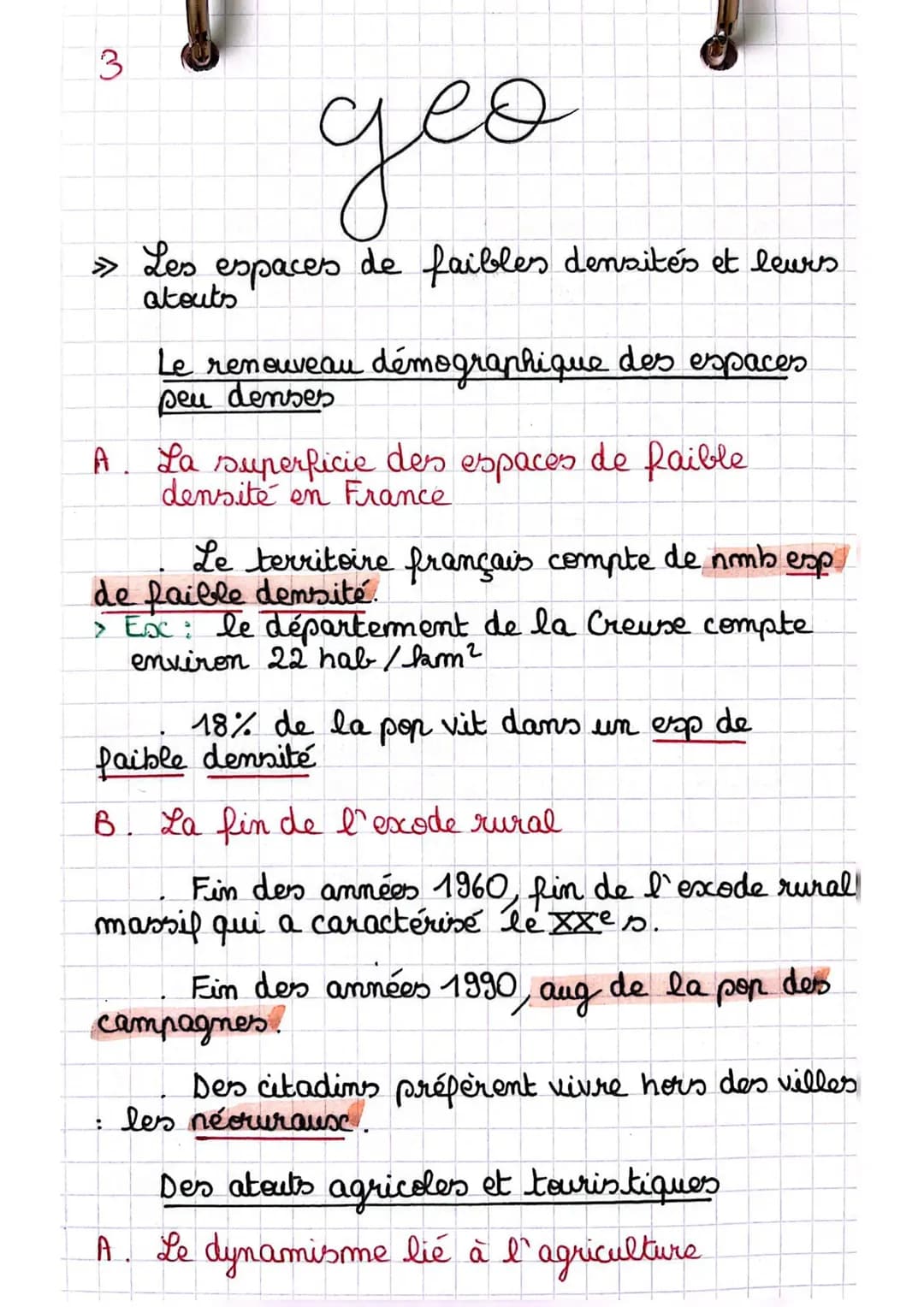 Les espaces de faible densité et leurs atouts