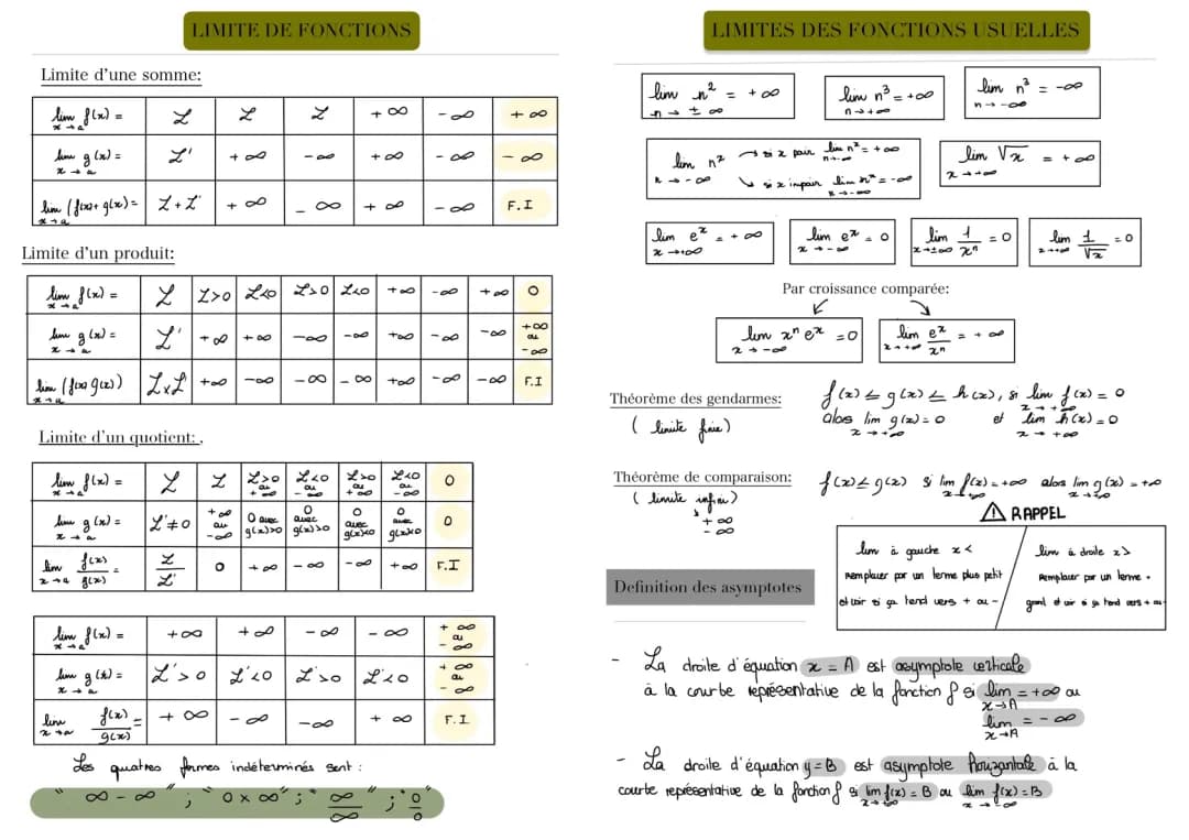 Amuse-toi avec les limites et asymptotes : exercices corrigés PDF faciles !