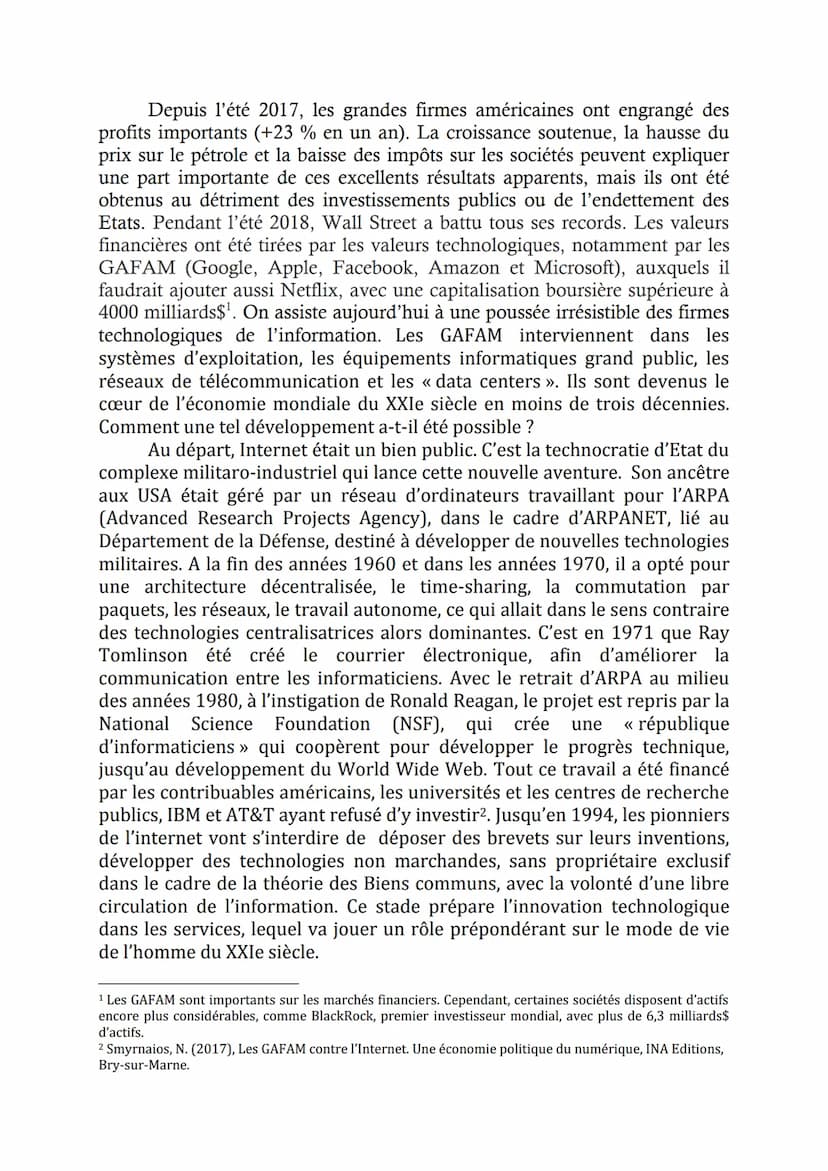 LA PUISSANCE DES GAFAM: REALITES, APPORTS ET DANGERS
Jacques Fontanel
Natalia Sushcheva
Résumé
Développé comme un bien public par la technoc
