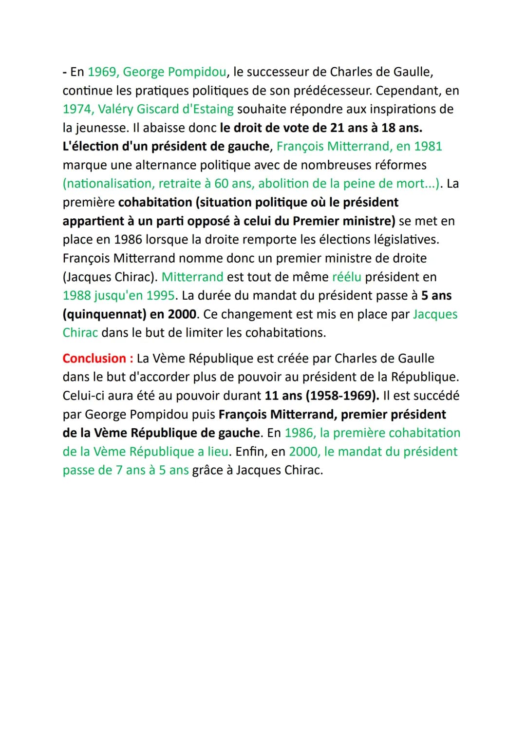 REFONDER LA RÉPUBLIQUE
Développement construit :
Introduction : La IVème République subit de nombreuses difficultés à
cause de la décolonisa
