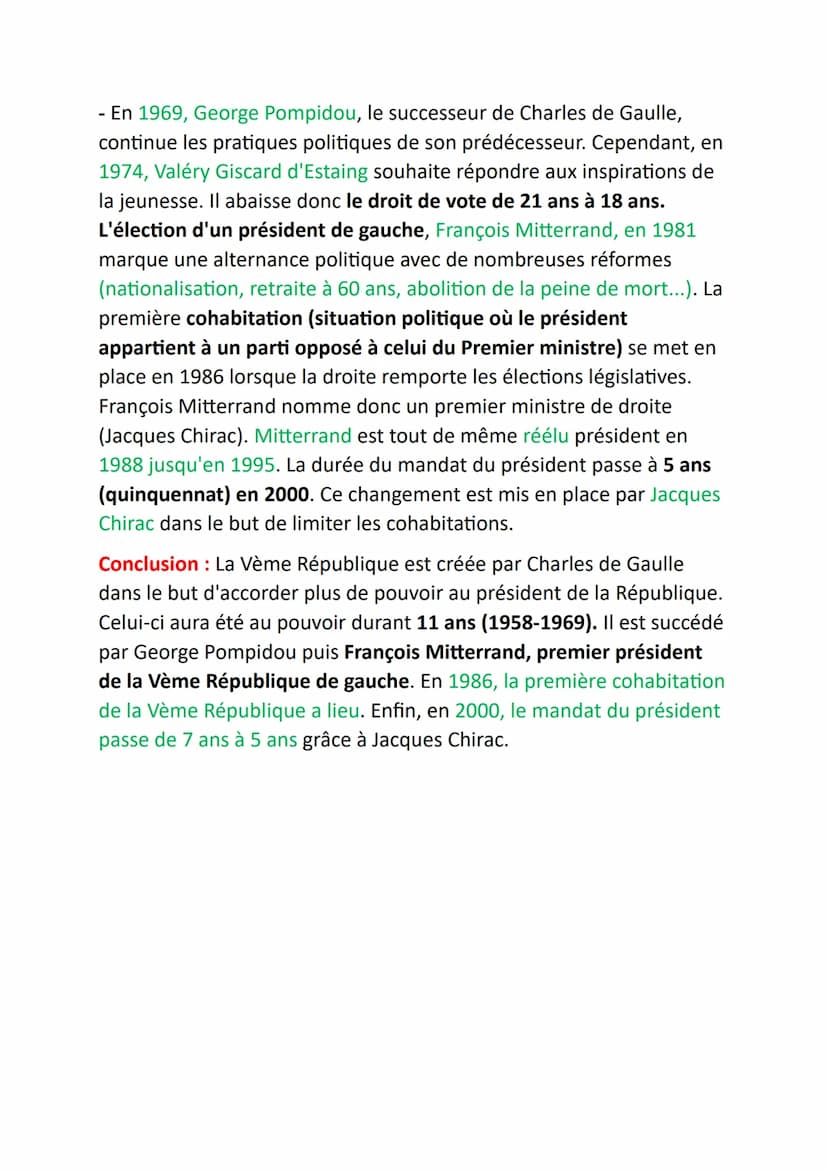 REFONDER LA RÉPUBLIQUE
Développement construit :
Introduction : La IVème République subit de nombreuses difficultés à
cause de la décolonisa