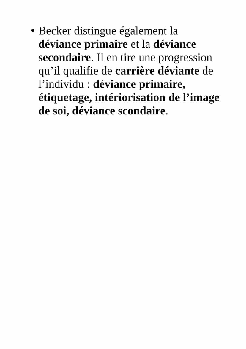 Quels sont les processus sociaux
qui contribuent à la déviance ?
●
La déviance est un phénomène relatif
car elle évolue au cours du temps et