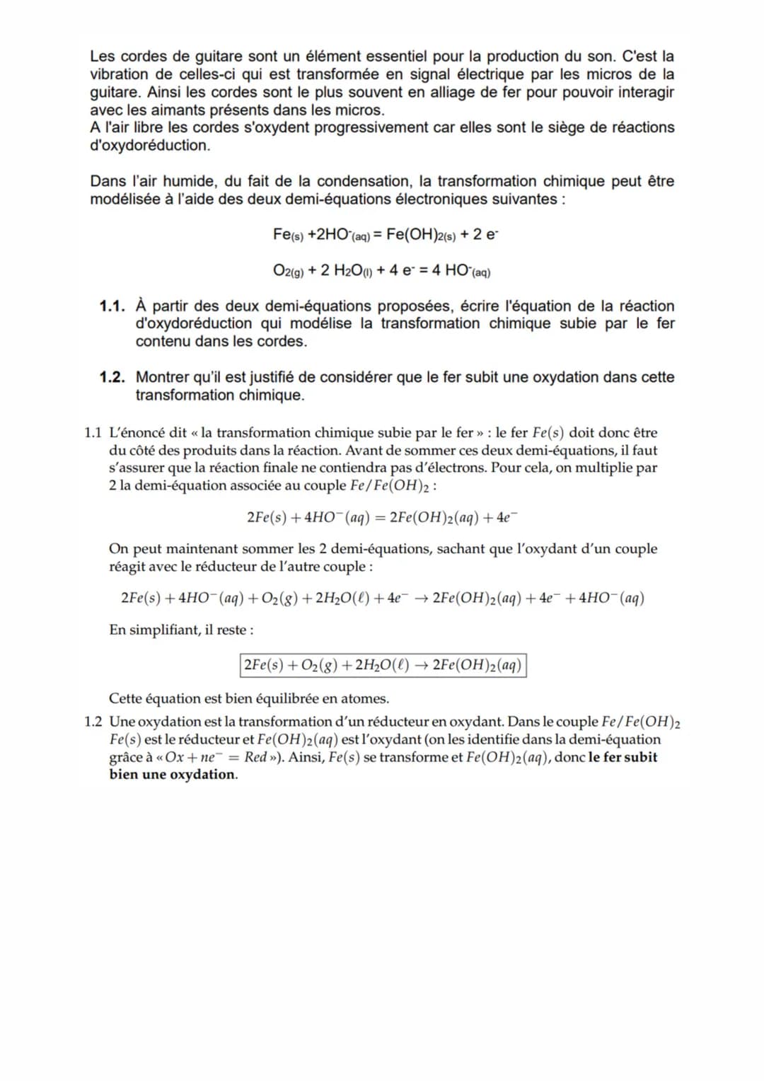 Oxydo-réduction: piles, accumulateurs et piles à
combustible
Oxydant/reducteur mis en jeu dans une pile ou dans un accumulateur
Un oxydant e