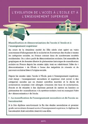 Know L'évolution de l'accès à l'Ecole et à l'enseignement supérieur thumbnail