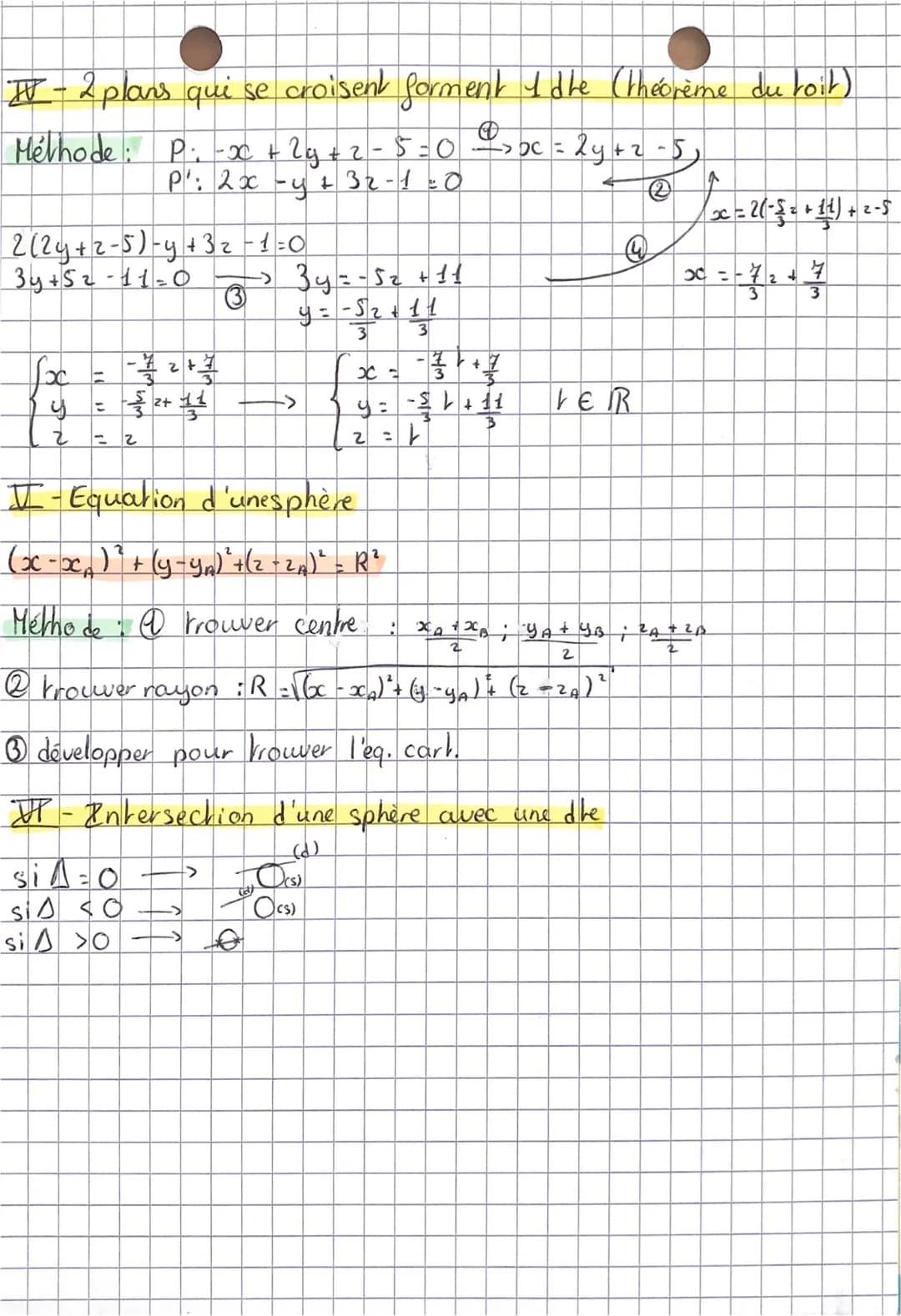 Mathématiques
Chapitre 2: Représentation paramétrique et equation cartésien
Z-La droite
def- la représentation paramétrique d'une dle se fai