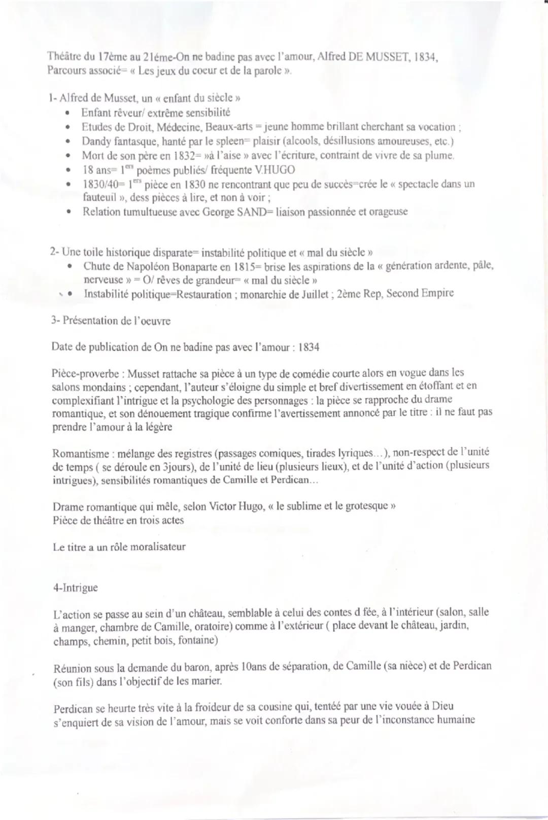  On badine pas avec l’amour + Citation