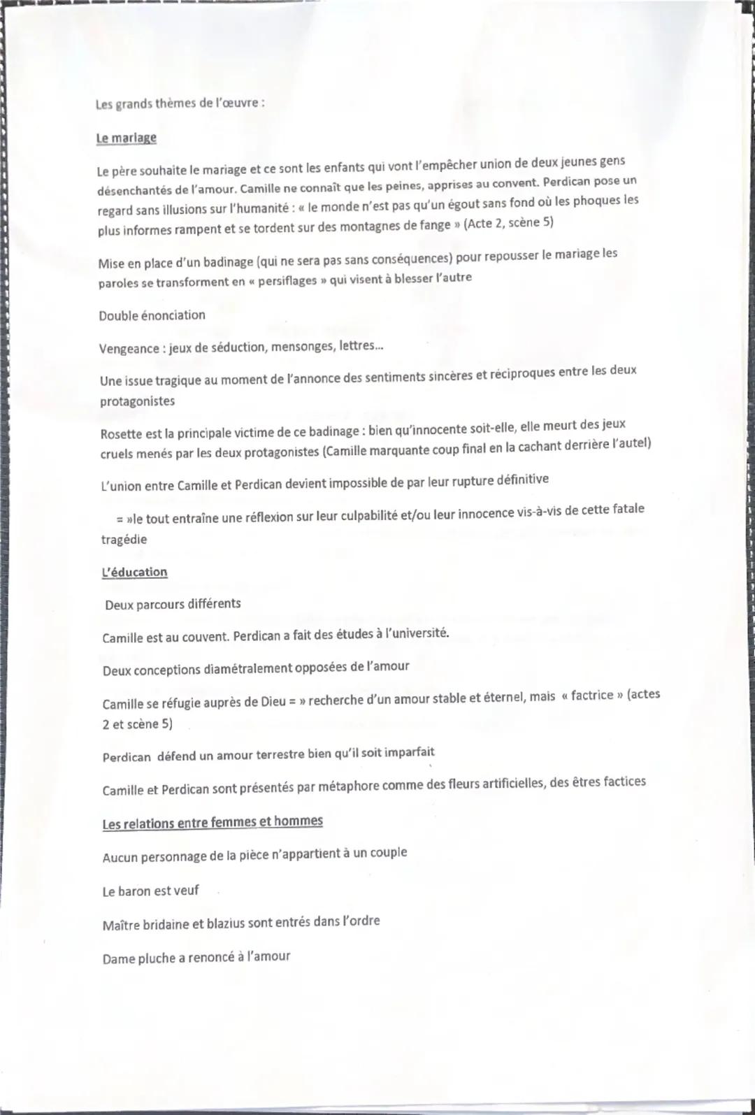 Théâtre du 17ème au 21éme-On ne badine pas avec l'amour, Alfred DE MUSSET, 1834,
Parcours associé « Les jeux du coeur et de la parole ».
1- 