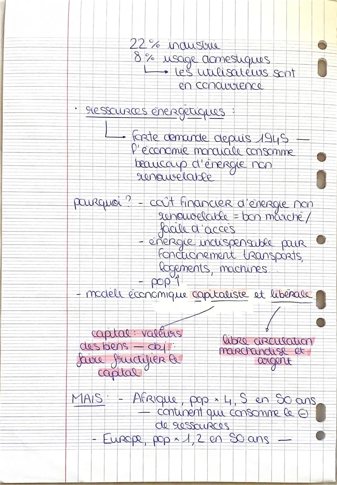 COURS 1
I
beaucoup
Géo thème 1
Societes et environnement
des équilibres fragiles
chapitre 2: des ressources majeures sous
pression: tensions