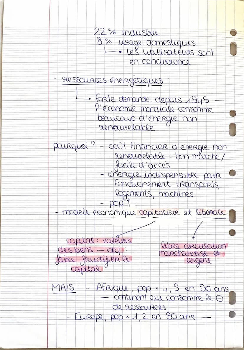 COURS 1
I
beaucoup
Géo thème 1
Societes et environnement
des équilibres fragiles
chapitre 2: des ressources majeures sous
pression: tensions