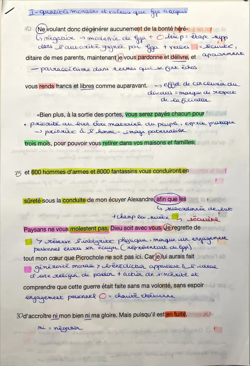 Parcours Rire et savoir
objet d'étude n°1
Extrait 3: chapitre 50: La harangue
«Ne voulant donc dégénérer (...) nous troubler ainsi »>.
Intro