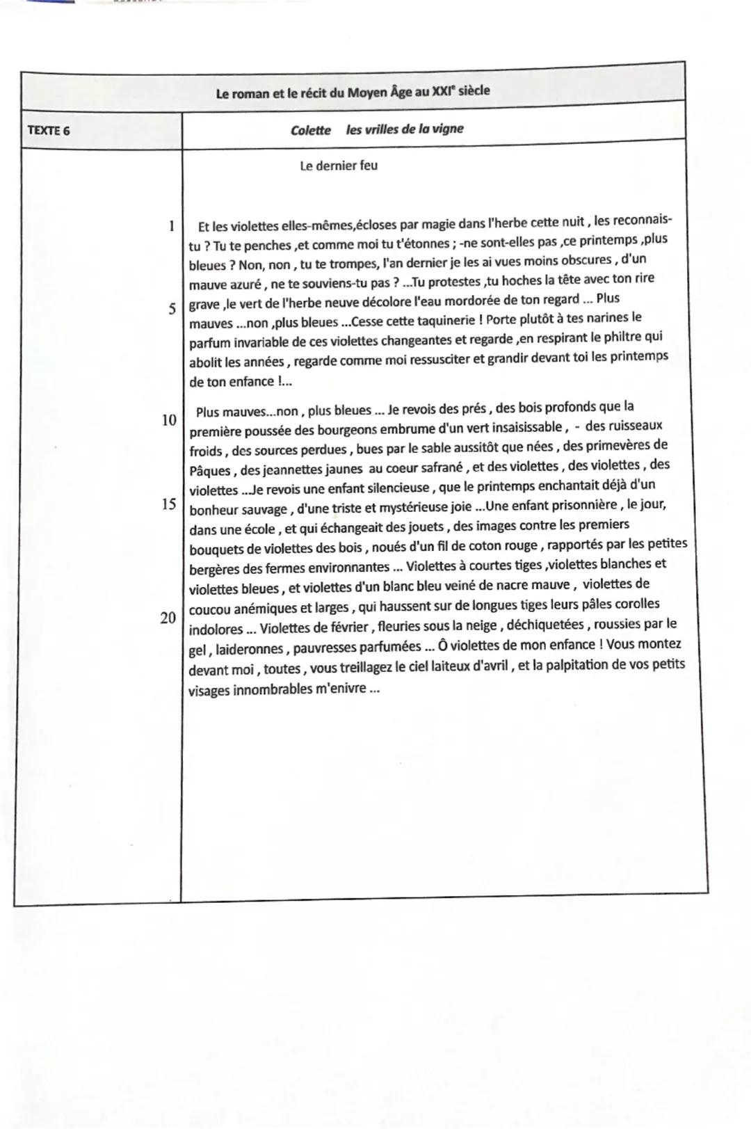 ло тип
C
INTRODUCTION
Le dernier feu
[Auroche] Colette a 35 ans lorsqu'elle et le récit
"Le dernier feu". Elle commence à se sentir viellir 