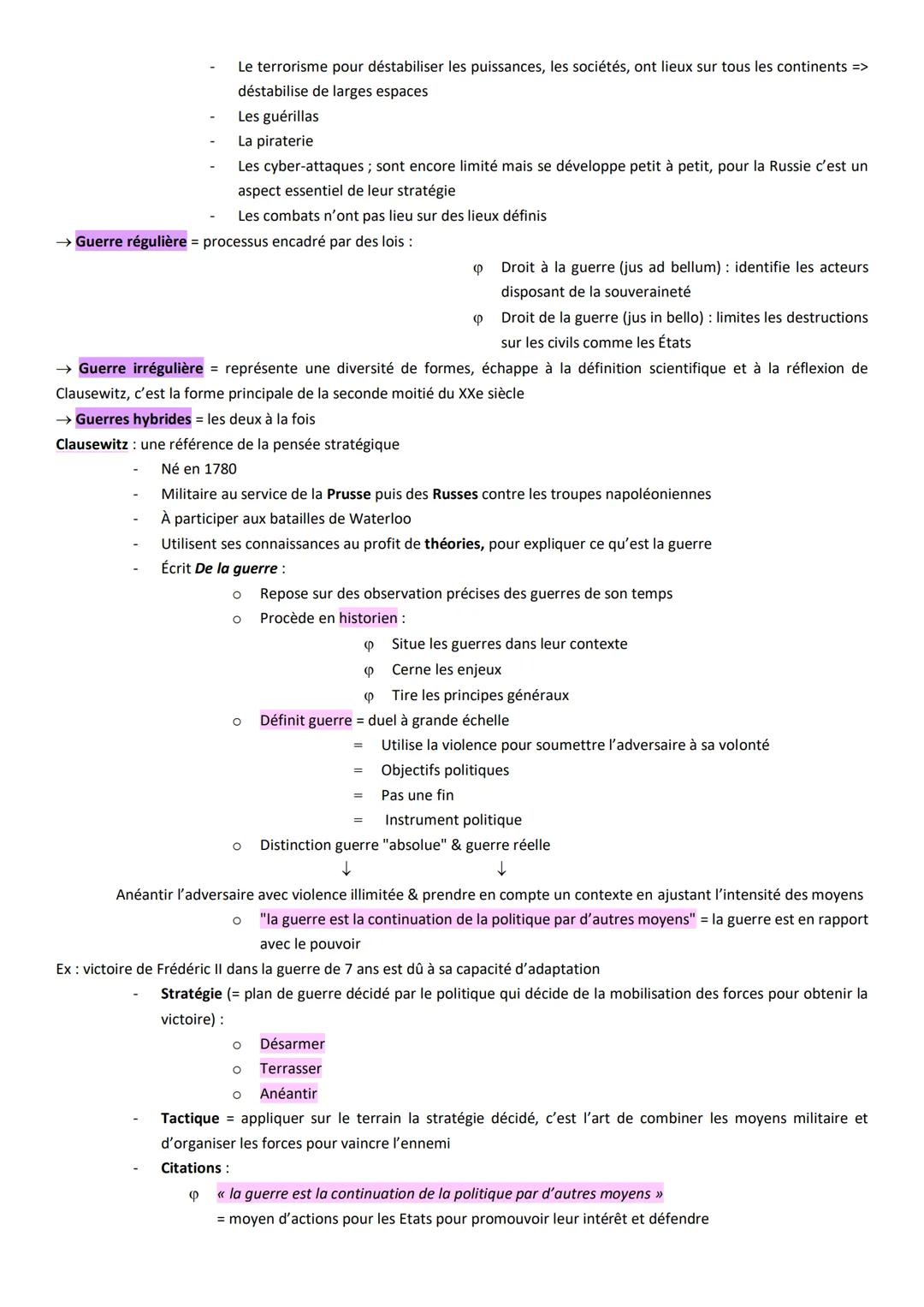 FAIRE LA GUERRE, FAIRE LA PAIX
Guerre
Conflit = situation d'opposition entre deux forces différentes à cause de désaccord ou de rivalités
Le