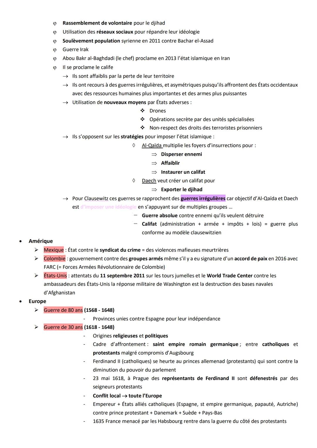 FAIRE LA GUERRE, FAIRE LA PAIX
Guerre
Conflit = situation d'opposition entre deux forces différentes à cause de désaccord ou de rivalités
Le