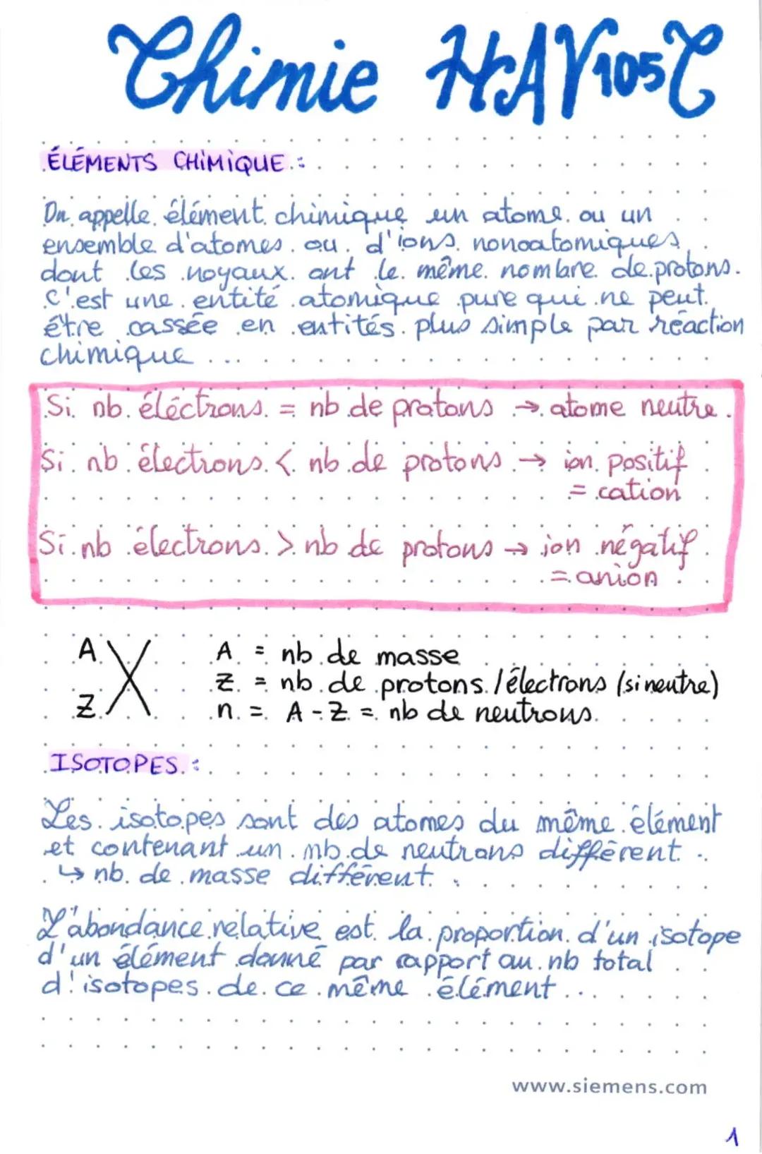 Modèle de l'atome et classification périodique