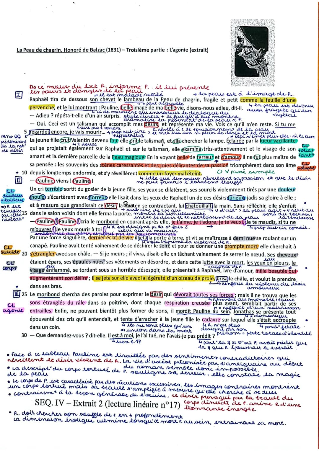 La Peau de chagrin, Honoré de Balzac (1831) - Troisième partie : L'agonie (extrait)
Ds ce mour du txt R. informe P.: il lui présente
les pou