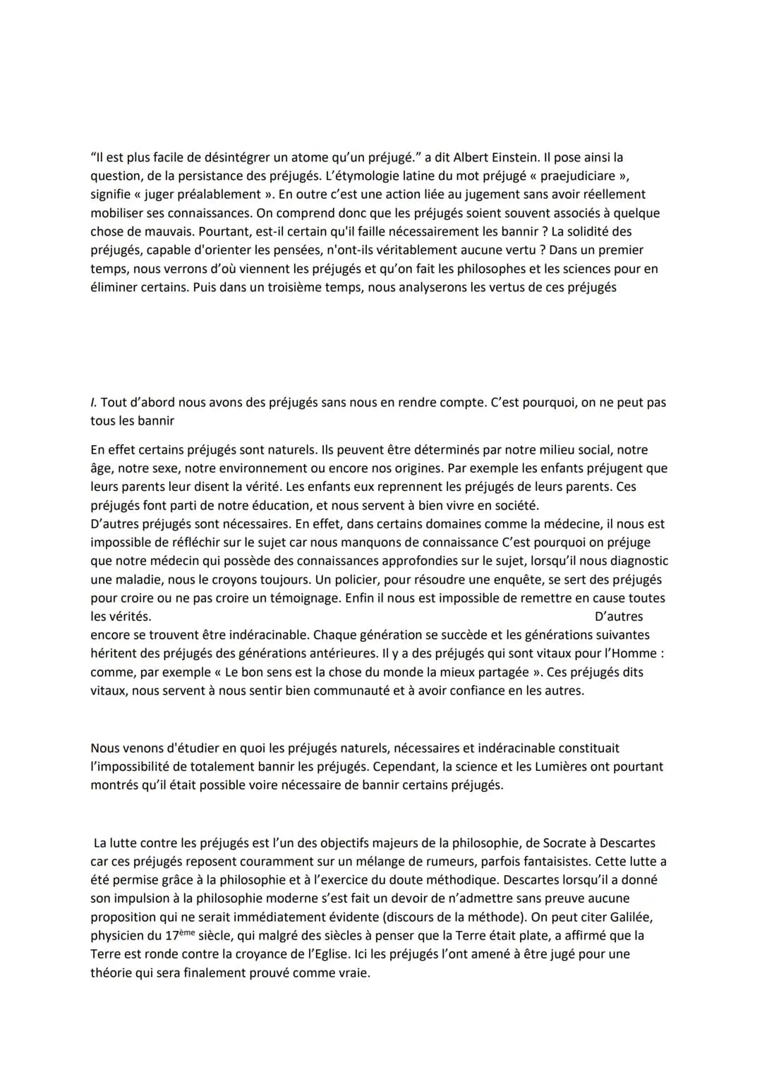 "Il est plus facile de désintégrer un atome qu'un préjugé." a dit Albert Einstein. Il pose ainsi la
question, de la persistance des préjugés