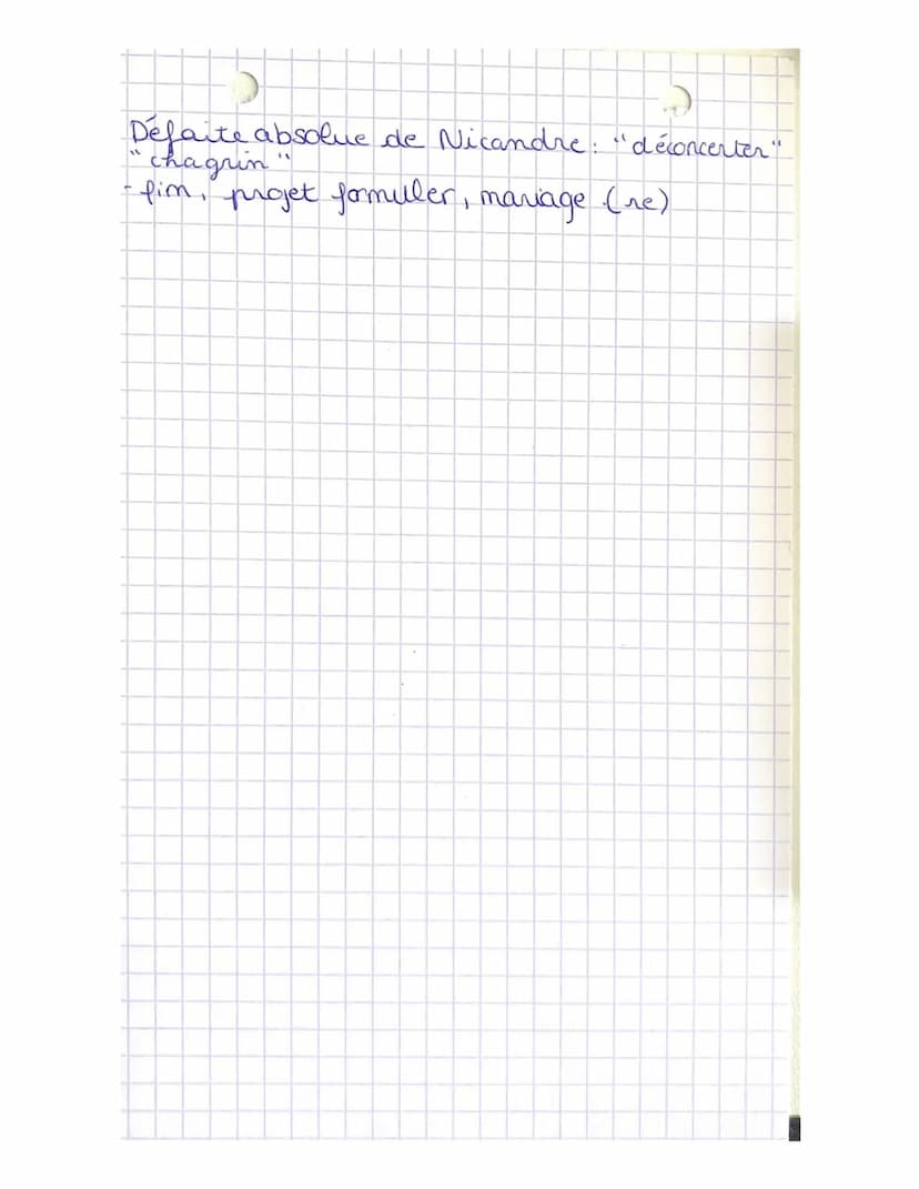 Exp lin NICANDRE
D
1er mut: Nicandre, un riche voeuf.
"Nicandre (...) le jeu et la société
2° mut: Nicandre, l'échec _d'une prise
de parole 