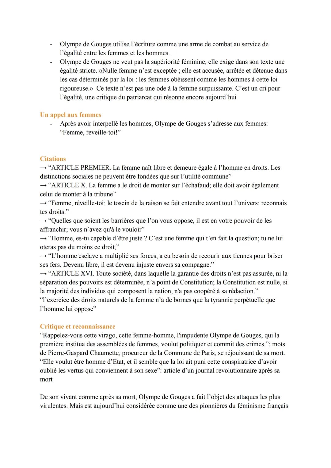 La Déclaration des Droits de la Femme et de la Citoyenne
La Déclaration des Droits de la Femme et de la Citoyenne est publiée en 1791 en seu