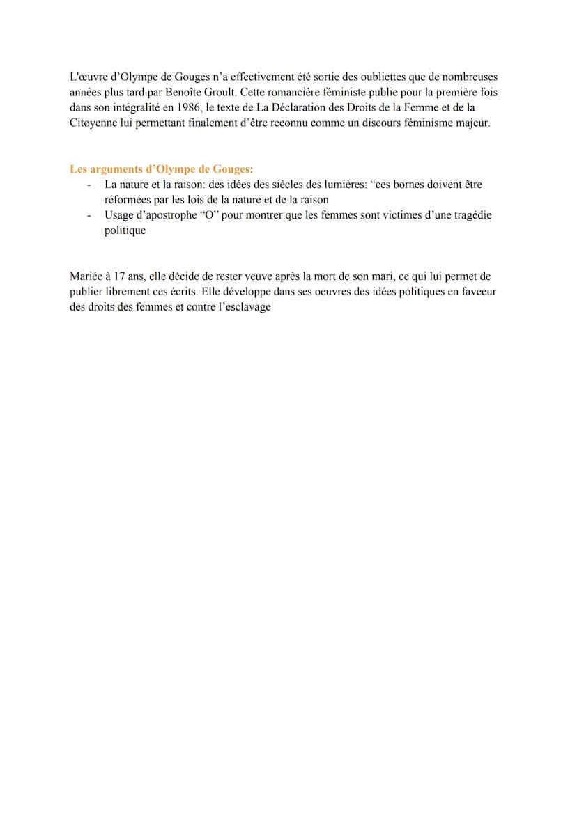 La Déclaration des Droits de la Femme et de la Citoyenne
La Déclaration des Droits de la Femme et de la Citoyenne est publiée en 1791 en seu