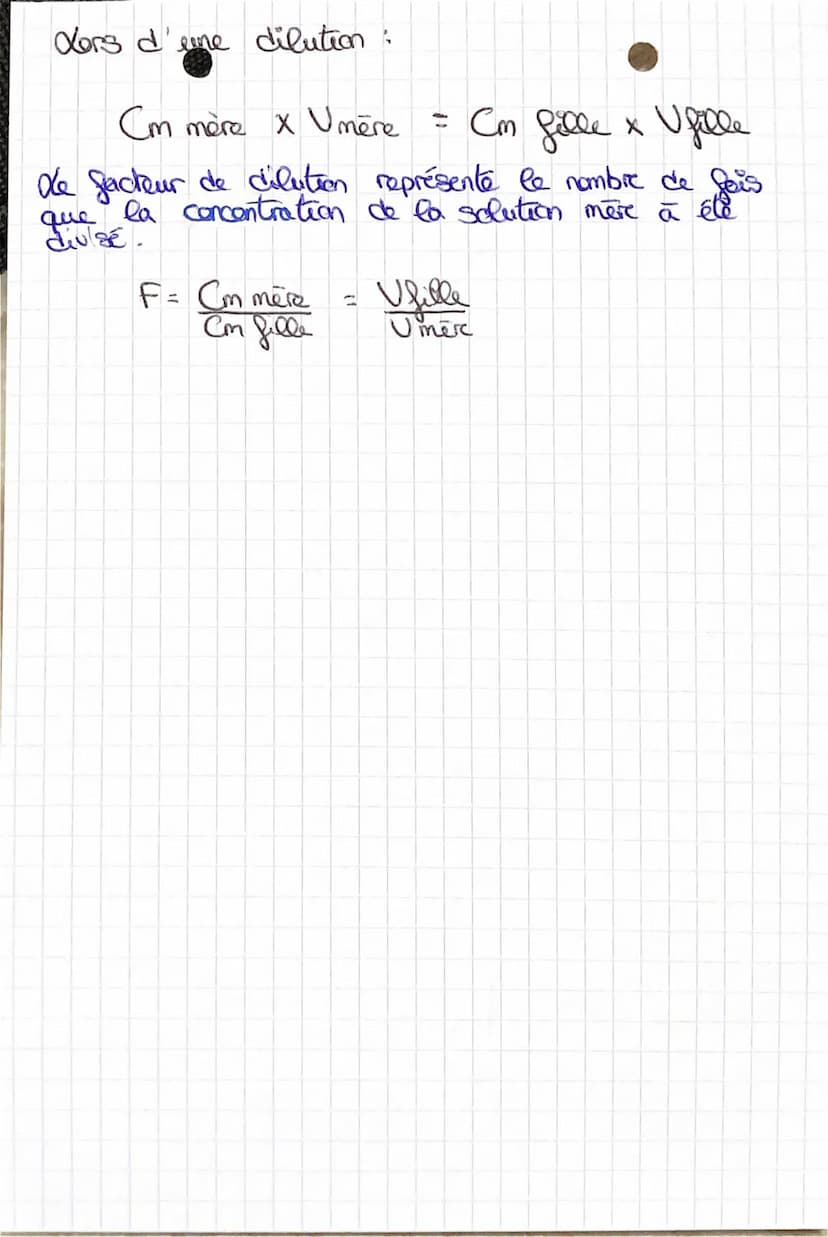 phoy sigue
chimie
Solvant
↑
major toure
Espèce
+
en g/L → Cm =
dissoute
dans le solvant
Quand le solvant est de l'eau on parle
de solution a