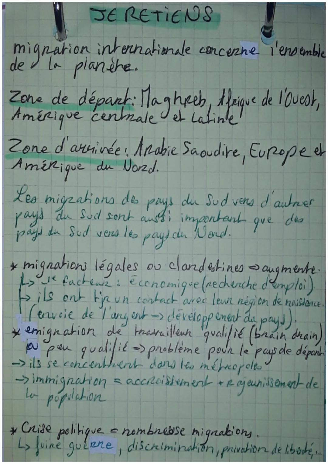 Ehapitre 1- un monde de migranth

Vocabulaire: Vocabu
*
* ation internationale: deplacement d'une
migration inte
a l'autre
blusieurs personn