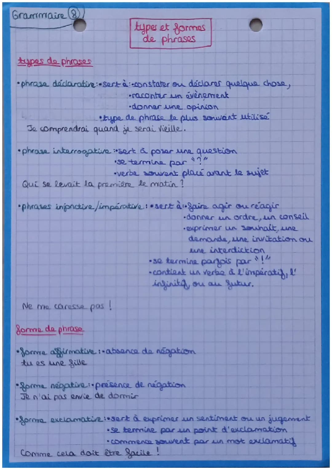 Découvre les Types et Formes de Phrases en Français