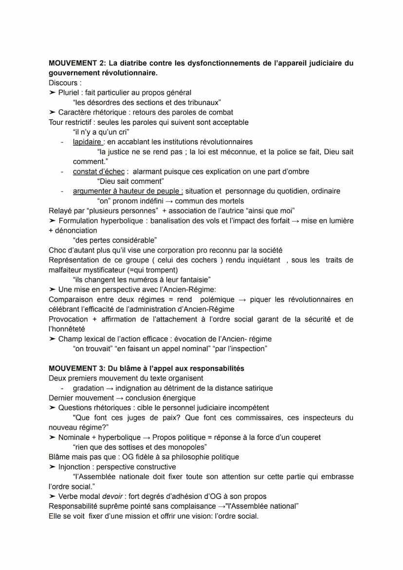 Etude linéaire Olympe de Gouges - txt3
Problématique: Comment la variété des discours et des modalités énonciatives est-elle mise
au service