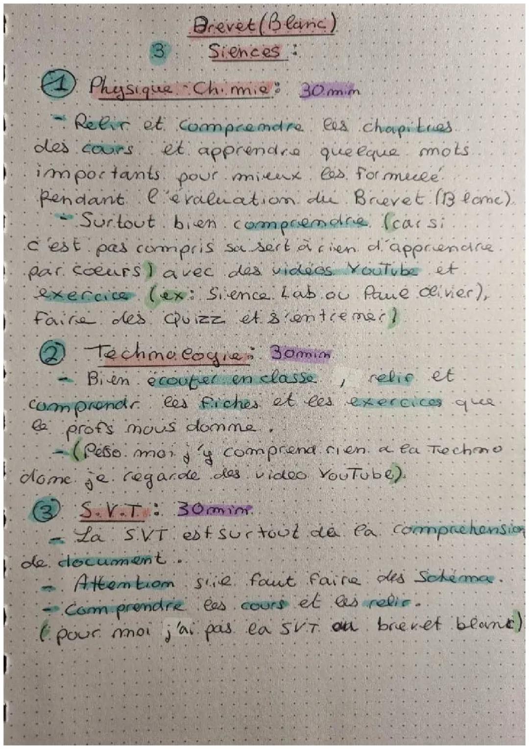 Fiches et Sujets Brevet PDF 2024: Physique, Chimie, SVT et Technologie