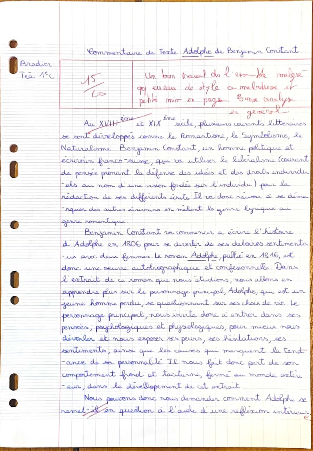 Adolphe de Benjamin Constant - Résumé, Fiche de Lecture et Analyse