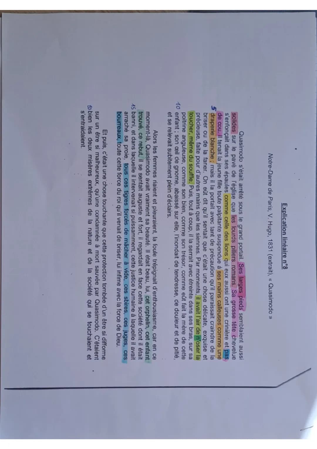 Explication linéaire "Quasimodo"