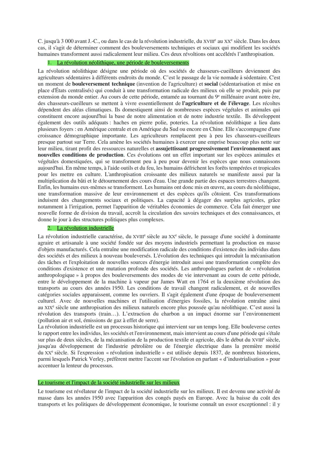L'ENVIRONNEMENT HGGSP
L'environnement est un concept qui désigne le cadre de vie des individus et des populations. Il comprend
donc le milie