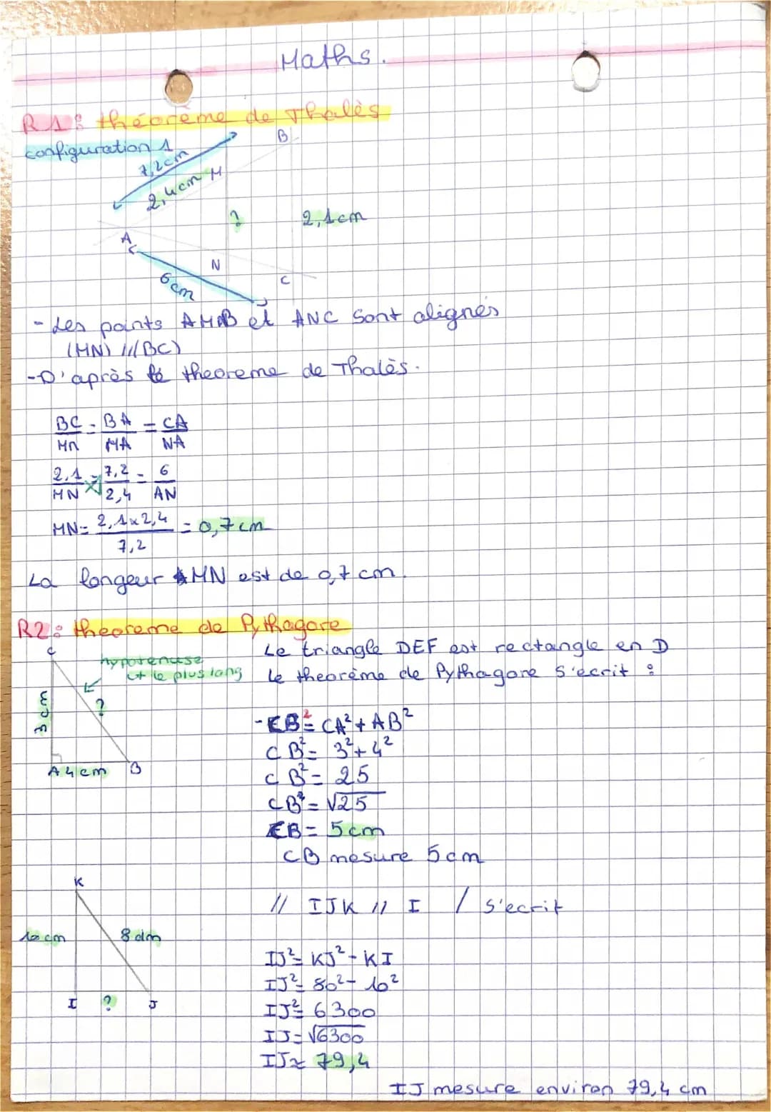 Exercices de Thalès et Pythagore pour 3ème et 4ème – PDFs corrigés