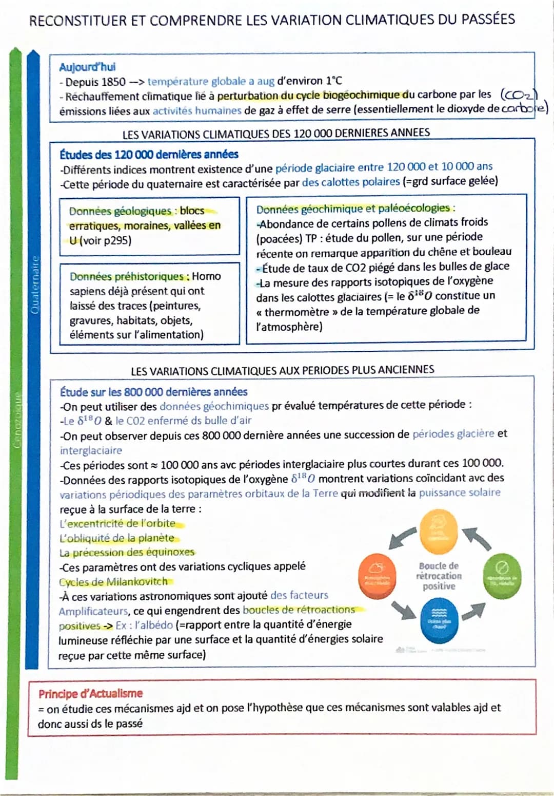 Cenozoique
RECONSTITUER ET COMPRENDRE LES VARIATION CLIMATIQUES DU PASSÉES
әне та епо
Aujourd'hui
- Depuis 1850-> température globale a aug 