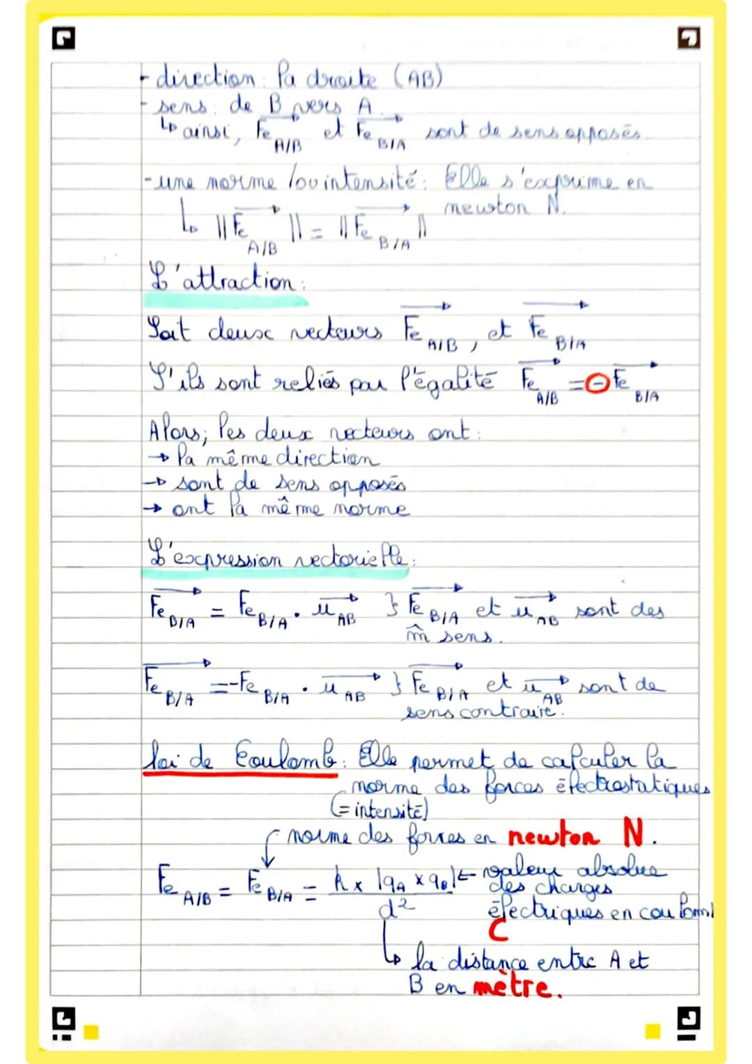 □ Fiche de révision physique - chimie
• Chapitre 7. Interactions fondammentales et
notion de champ
* Définition:
• système objet ou ensemble