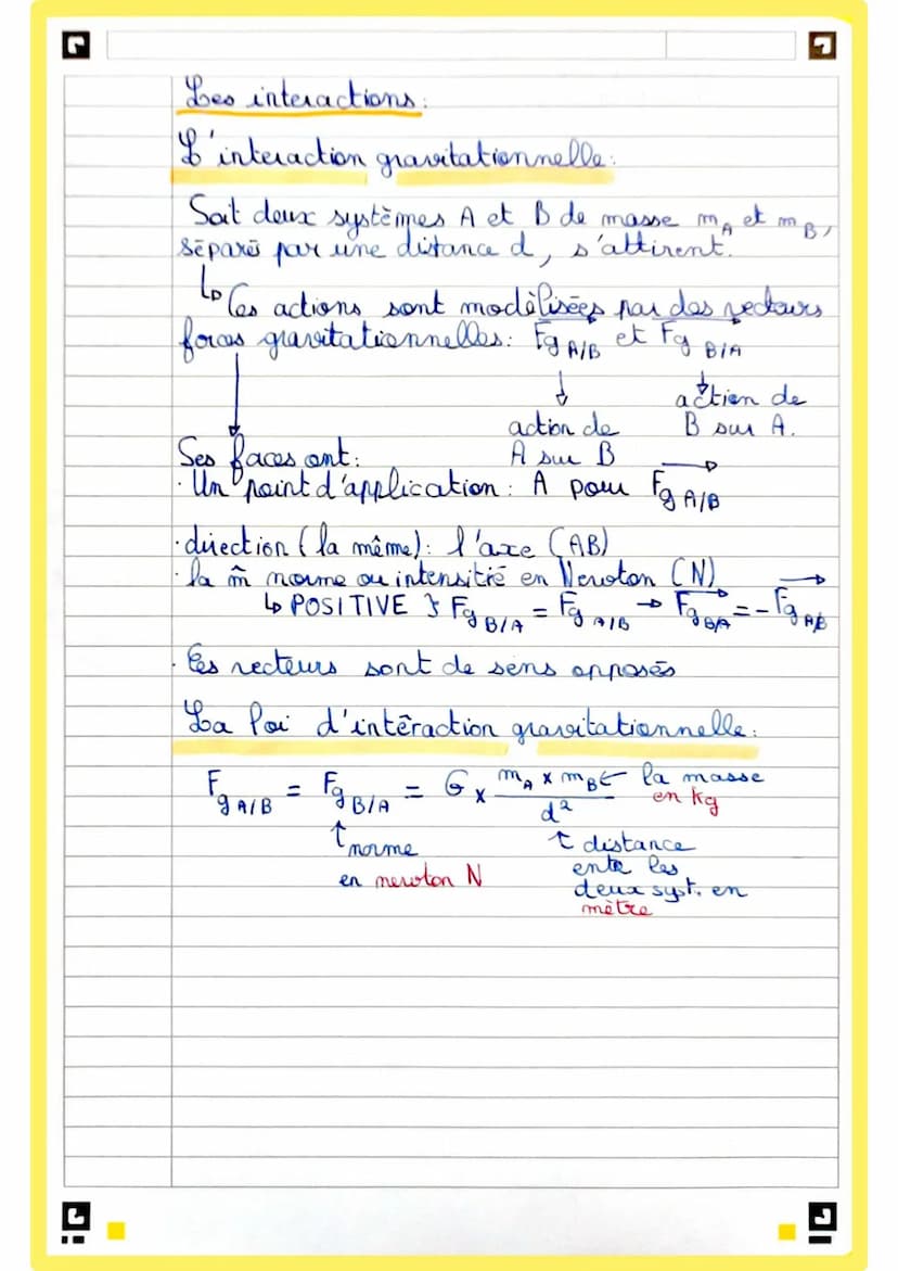 □ Fiche de révision physique - chimie
• Chapitre 7. Interactions fondammentales et
notion de champ
* Définition:
• système objet ou ensemble