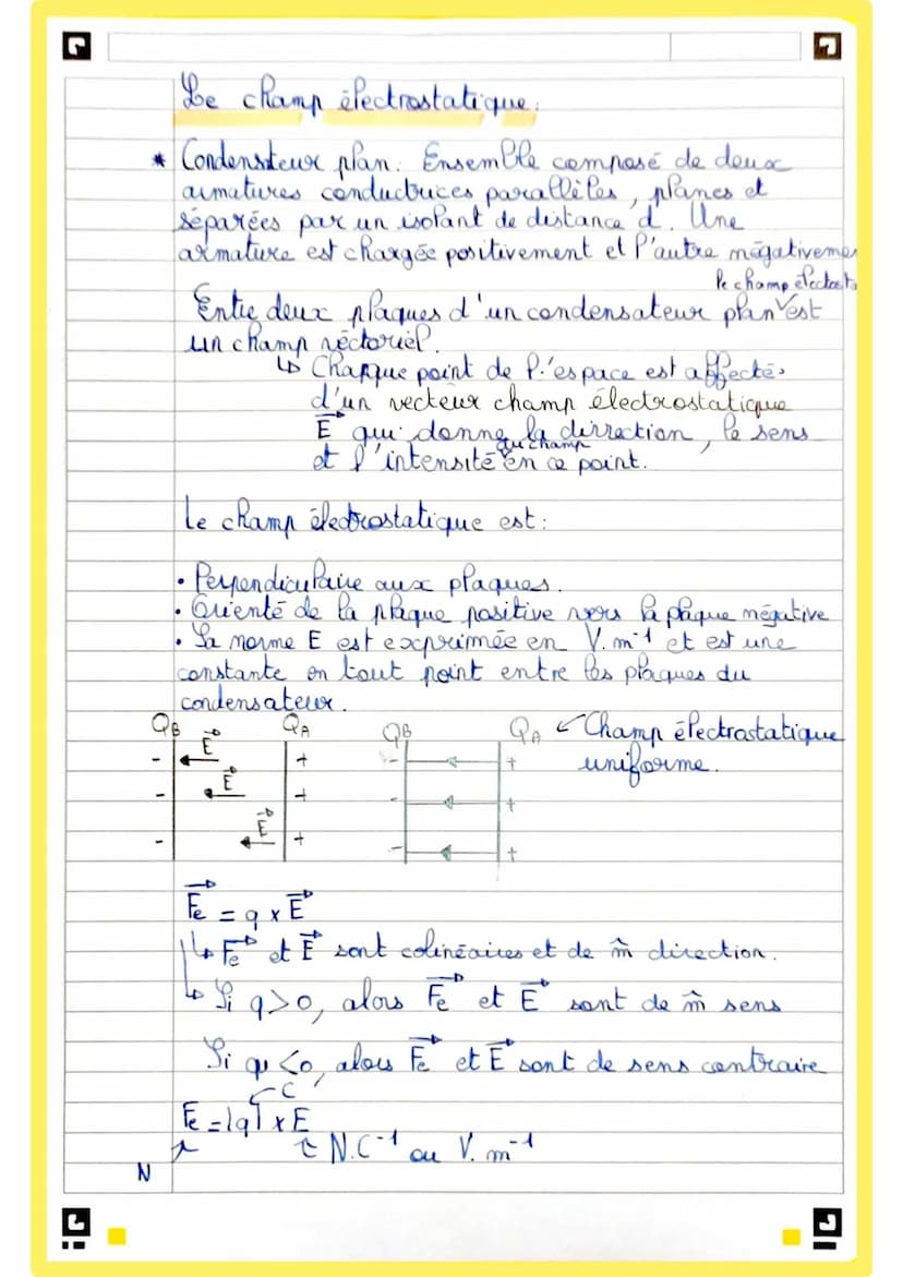 □ Fiche de révision physique - chimie
• Chapitre 7. Interactions fondammentales et
notion de champ
* Définition:
• système objet ou ensemble